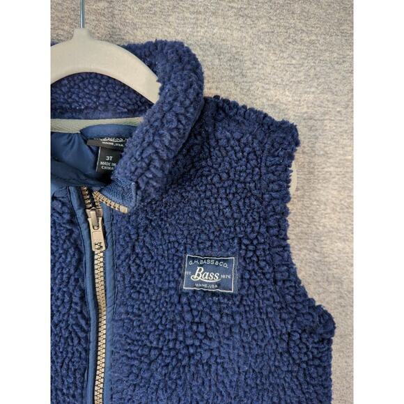 G.H. Bass & Co. Sherpa Fleece Vest in Navy Blue | Size 3T - Picture 2 of 8